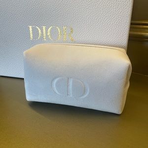 Dior White Cosmetic Bag